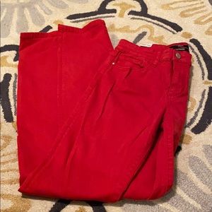 Saks Fifth Avenue “The Straight Leg” Jean in red